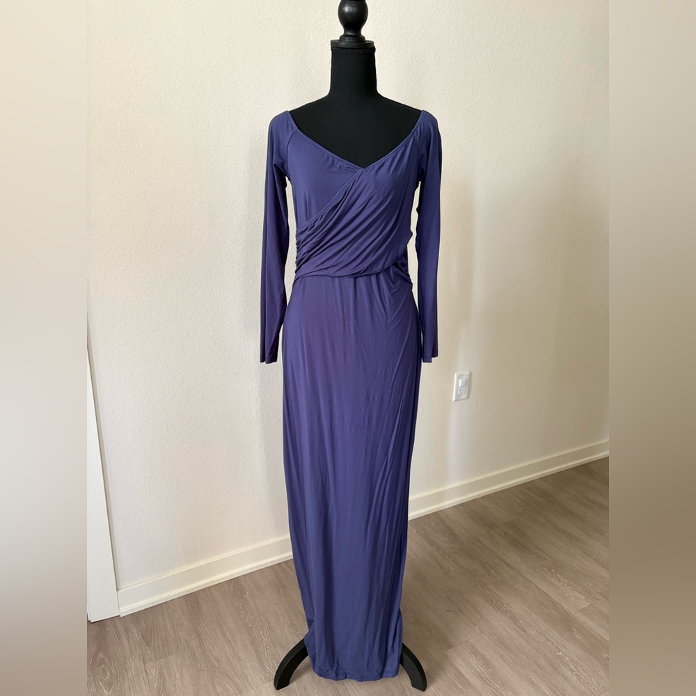 Blue Long Sleeve Dress